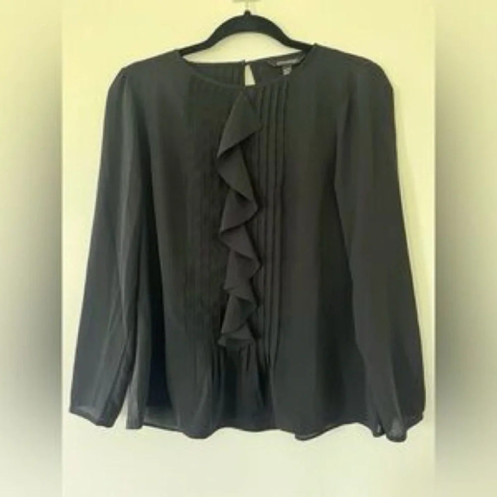 Black Ruffled Blouse - Picture 1 of 9